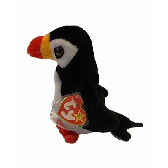 Ty 1997 The Beanie Baby Puffer the Puffin PVC Fill Stuffed Toy - Picture 1 of 8
